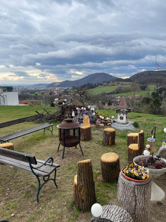 Uriges Bauernhaus mit Blick auf Graz Exterior foto