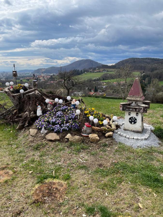 Uriges Bauernhaus mit Blick auf Graz Exterior foto